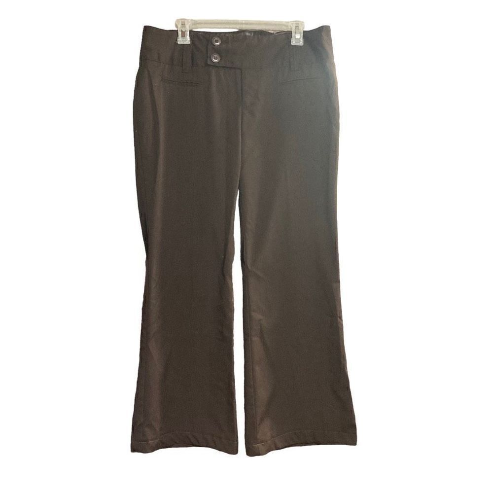 MAURICES Women’s Junior Brown Khaki‎ Pants Size 13/14 Inseam 27.75” Flare